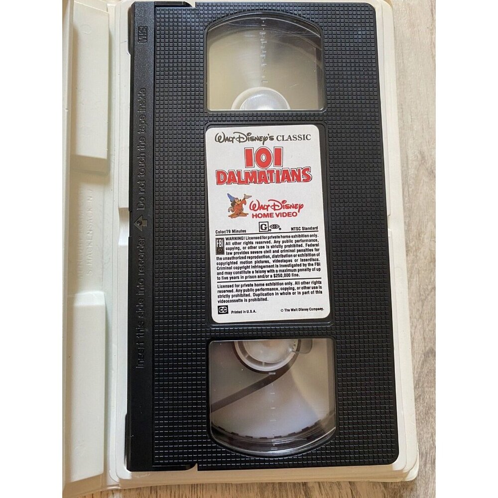 101 Dalmatians VHS 1992 Red Label Black Diamond Vintage 1263
